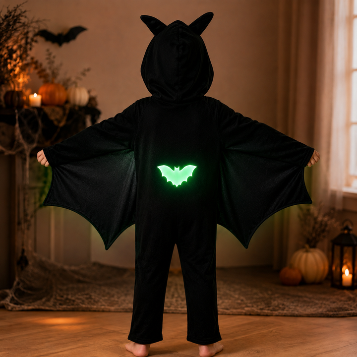 Kids Bat Halloween Costume Glow in the Dark Cape Cloak Costume
