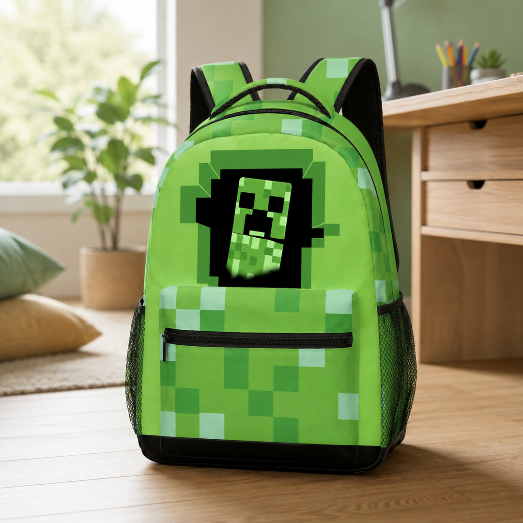 Boys Minecraft Double-Sided Print School Backpack, 20L