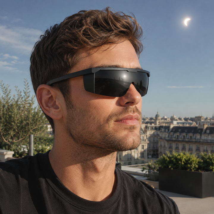Solar Eclipse Viewing Glasses Full-Coverage Shield Eyewear for Safe Eclipse Watching