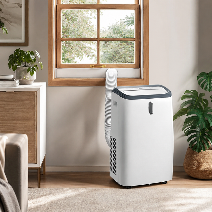 12000 BTU Portable Air Conditioner Room Up to 550 Sq Ft White Mobile