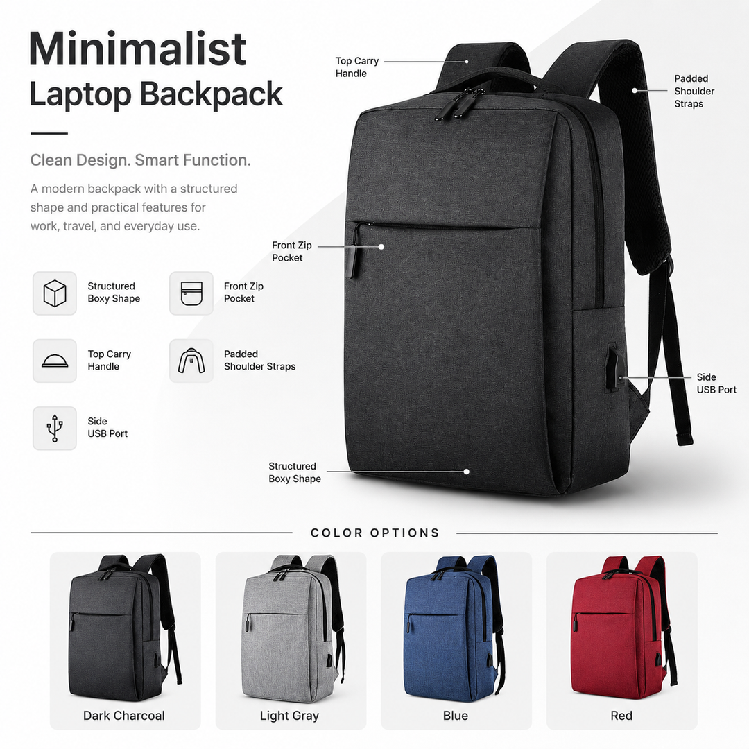 Business USB Large Capacity Laptop Backpack for Men