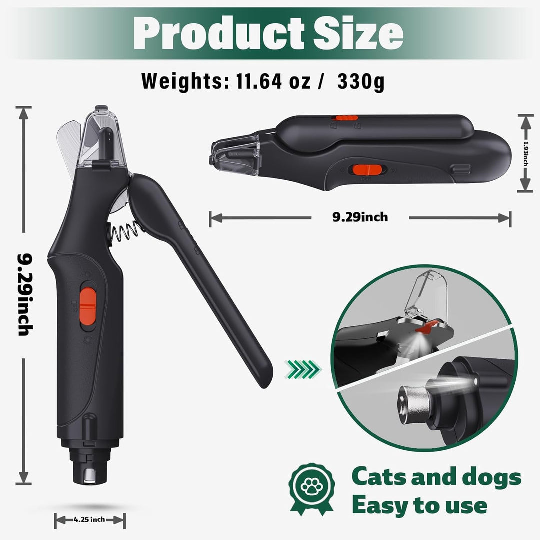 Cat Dog Nail Clippers Trimmers USB Rechargeable with LED Light