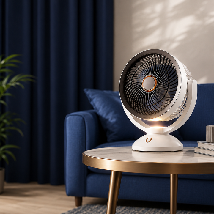 Rechargeable Portable Desk Fan USB Quiet Cooling Fan with Night Light