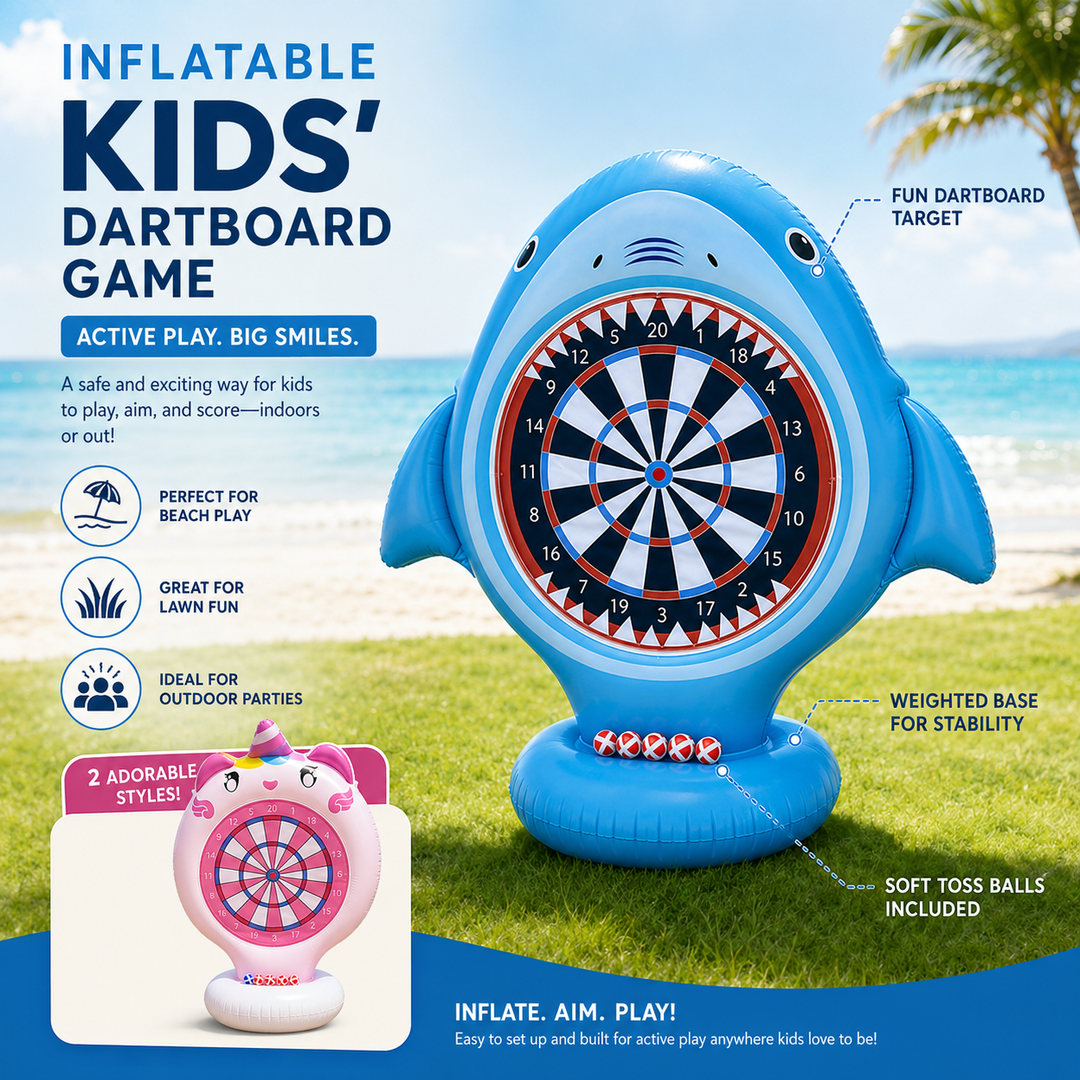 Inflatable Dart Board Water Game Pool Float Summer Beach Party Kids Gift