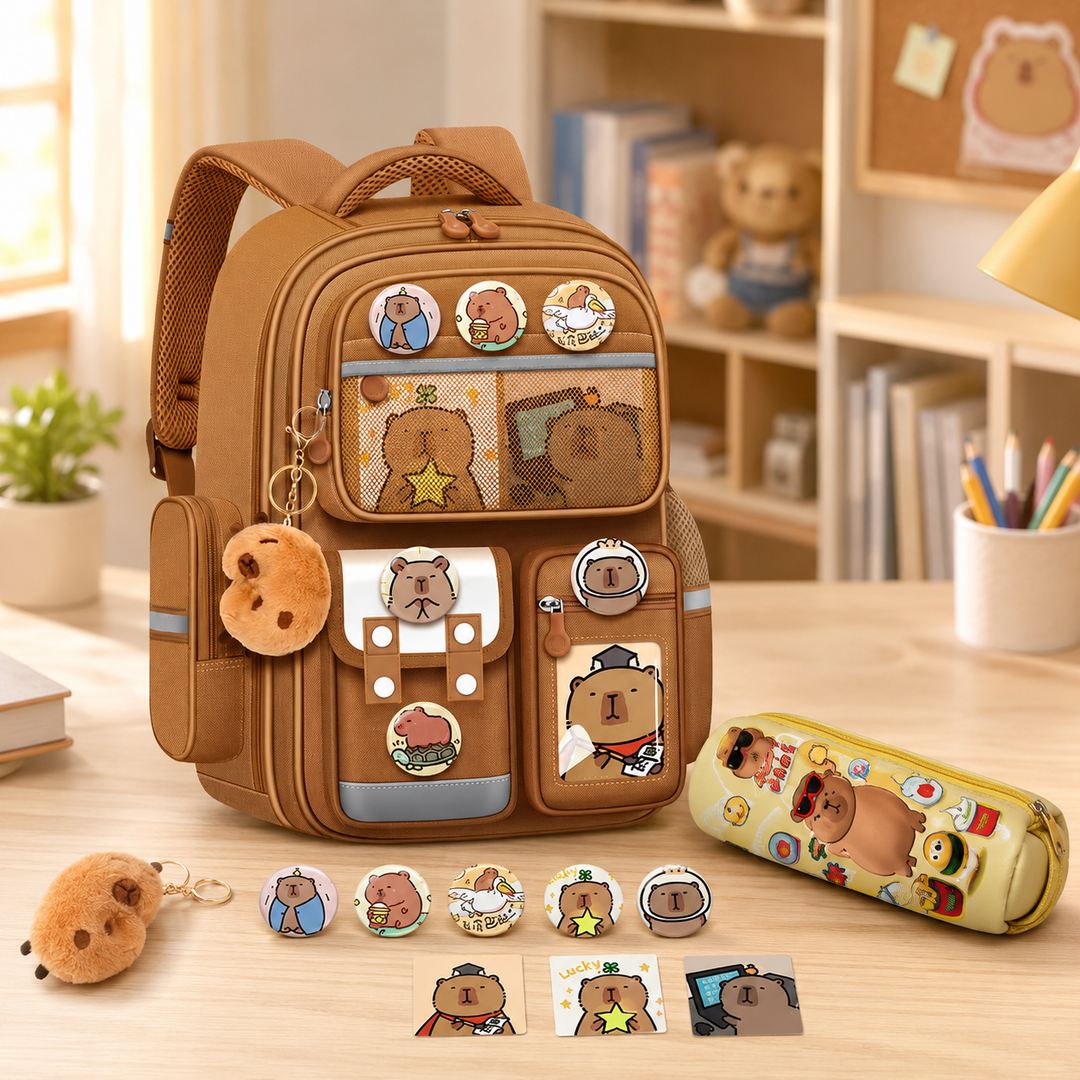 Kapibala Kids Large Capacity Primary School Backpack