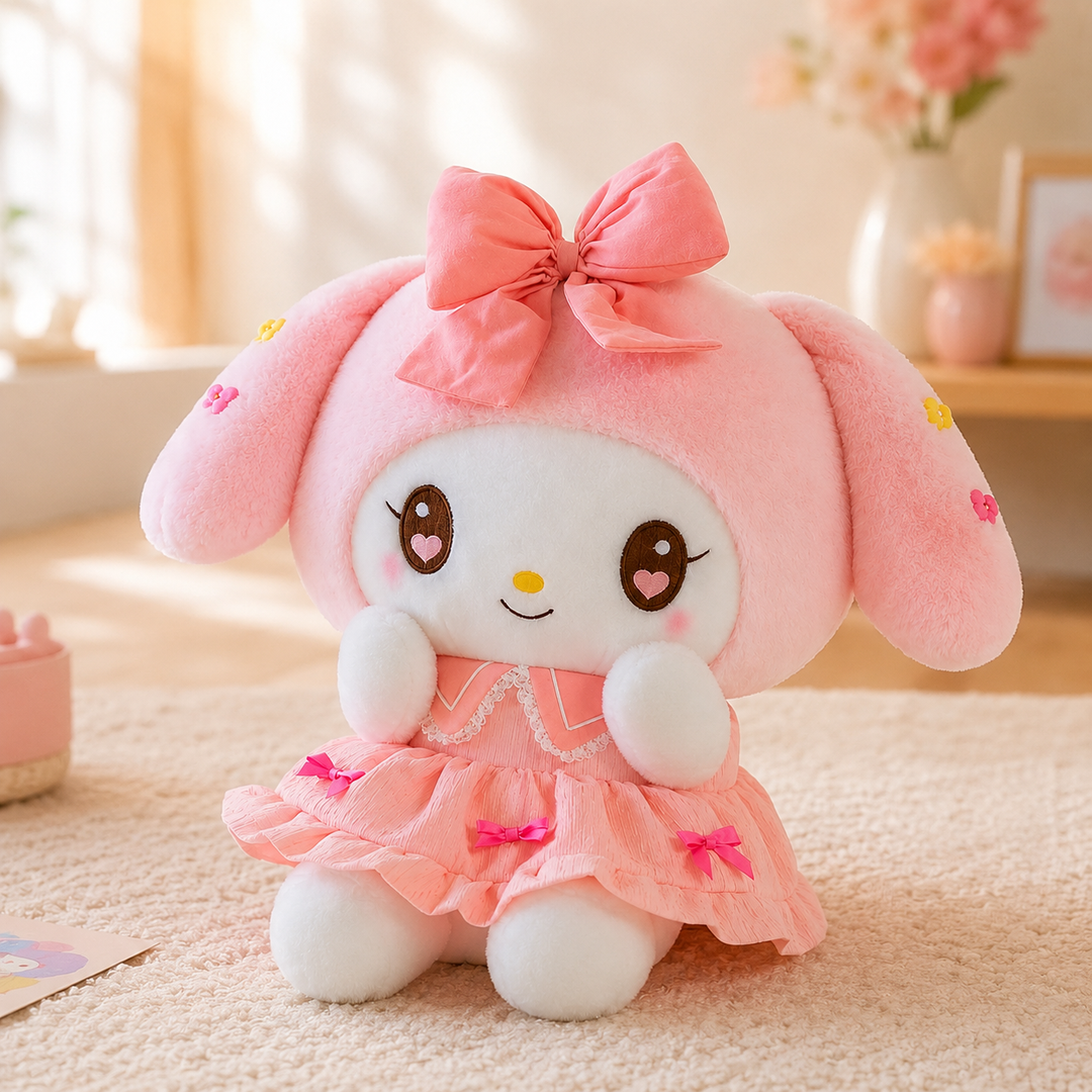 Purple Dress Cartoon Plush Toy Cute Kawaii Doll Birthday Gift