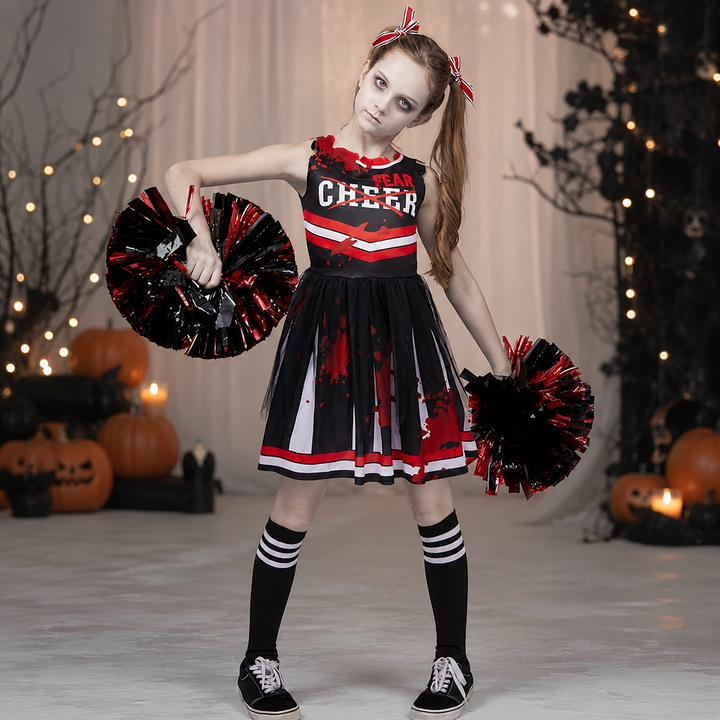 Zombie Cheerleader Costume Halloween Costume for Girls