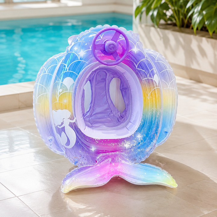 Toddler Mermaid Pool Float Baby Swim Ring Floaties Age 1-5 Summer