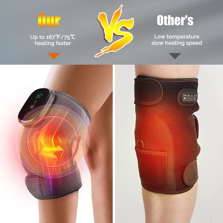 Heated Knee Massager Therapy Device 3-in-1