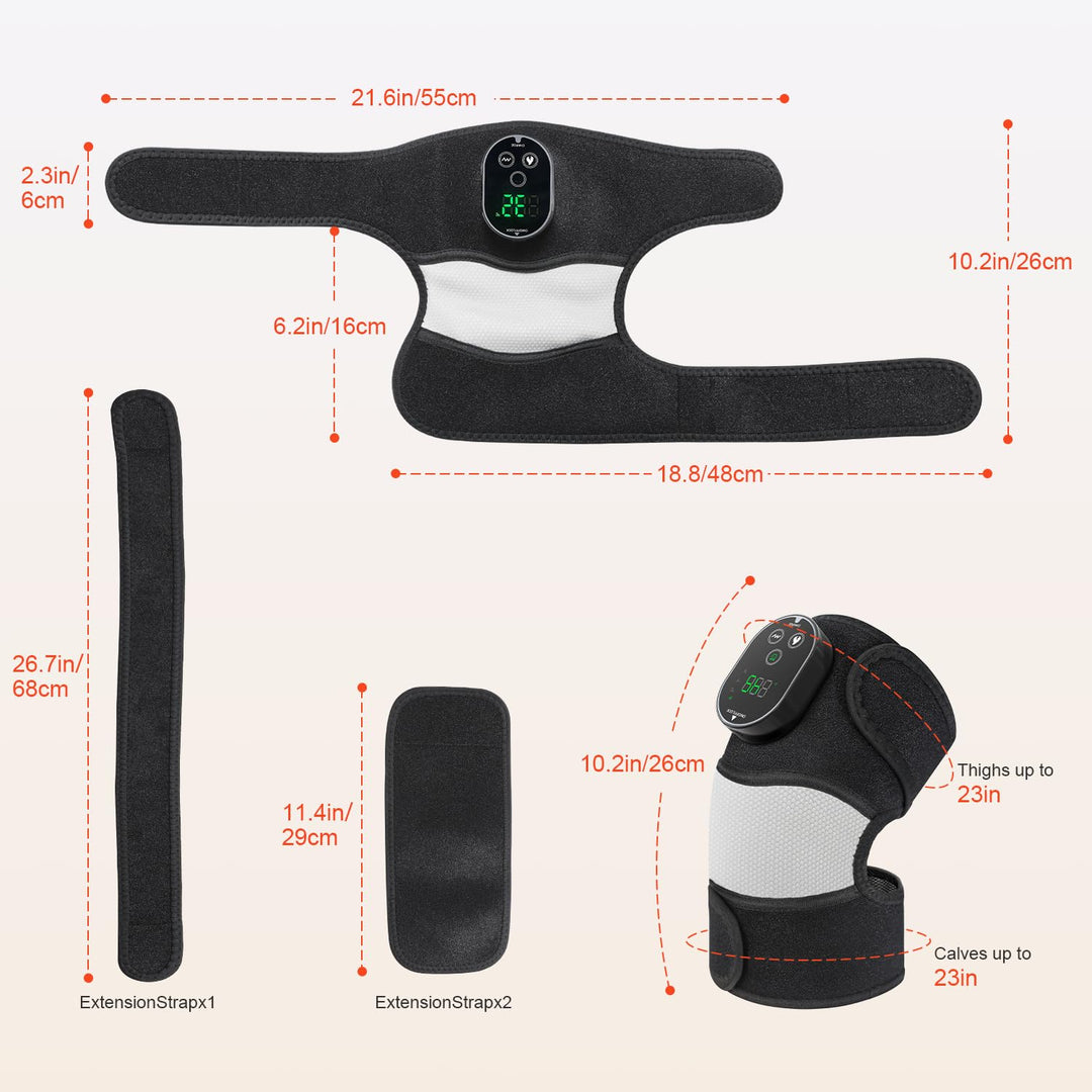 Electric Knee Massager with Heat 2-in-1 Device