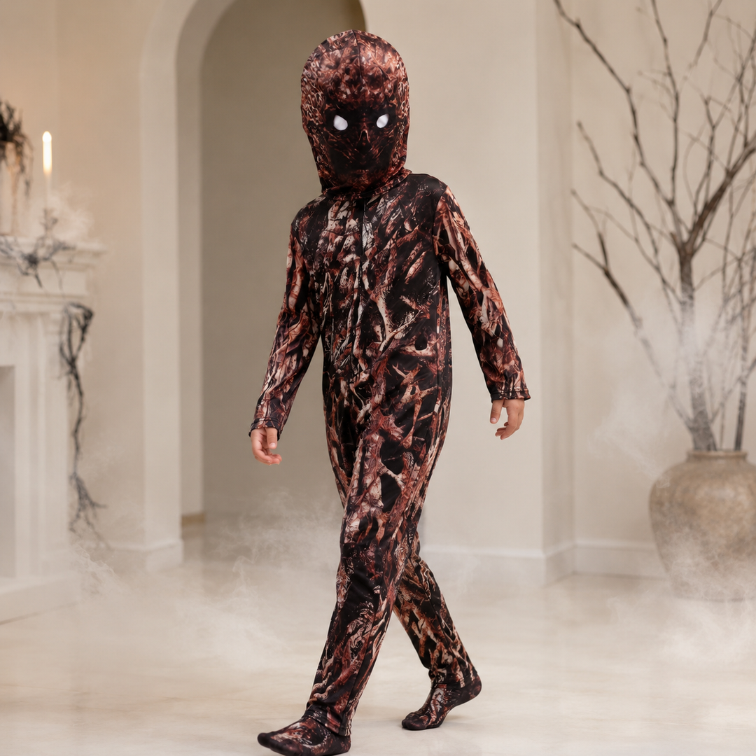 Tree Monster Bark Print Bodysuit Costume for Kids Halloween