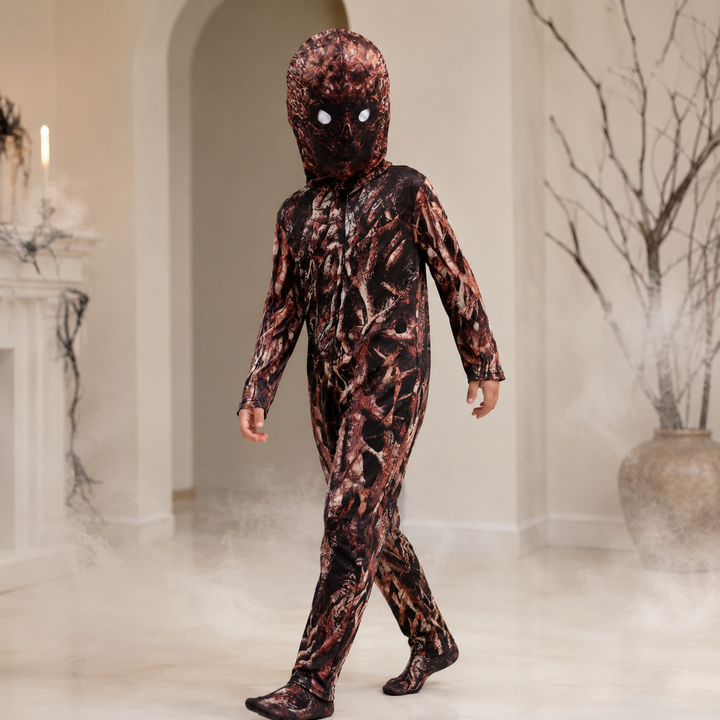 Tree Monster Bark Print Bodysuit Costume for Kids Halloween
