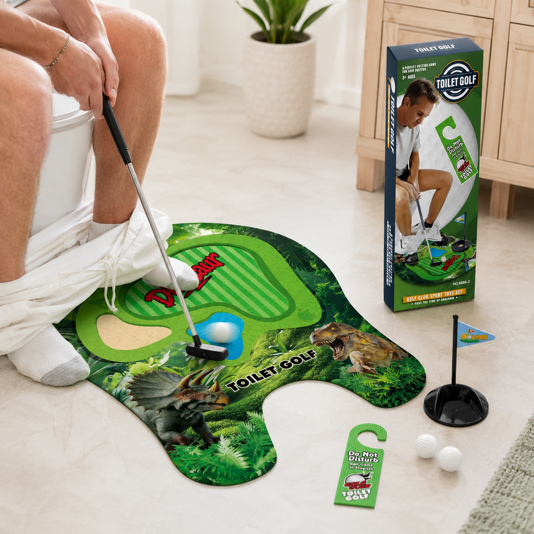 Toilet Golf Funny Putting Game Bathroom Gag Gift Set