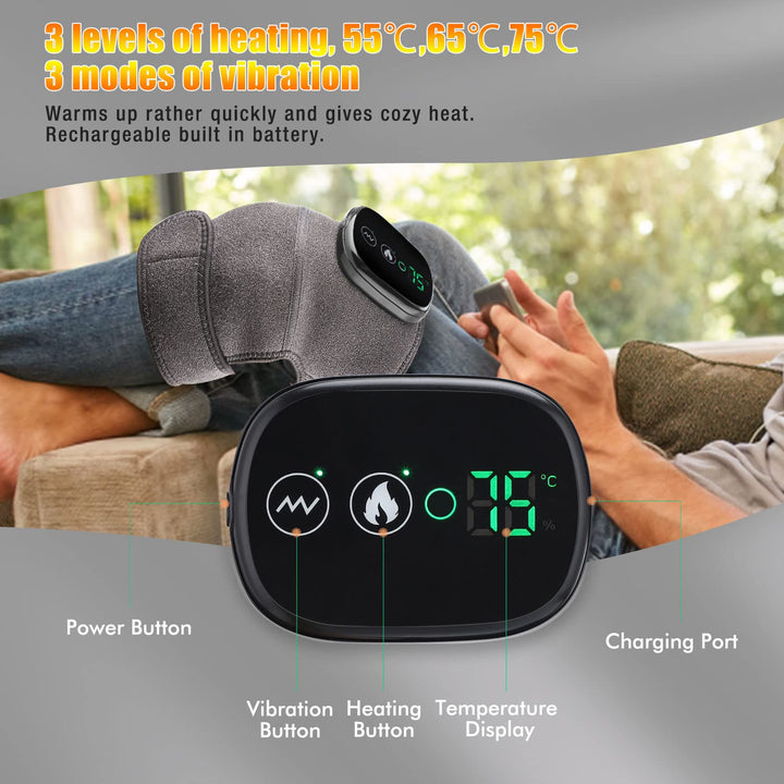 Heated Knee Massager Therapy Device 3-in-1