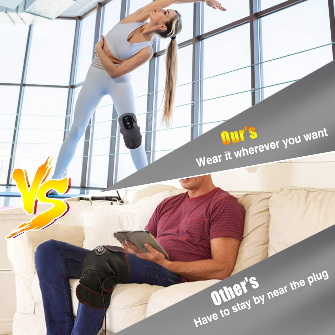 Heated Knee Massager Therapy Device 3-in-1
