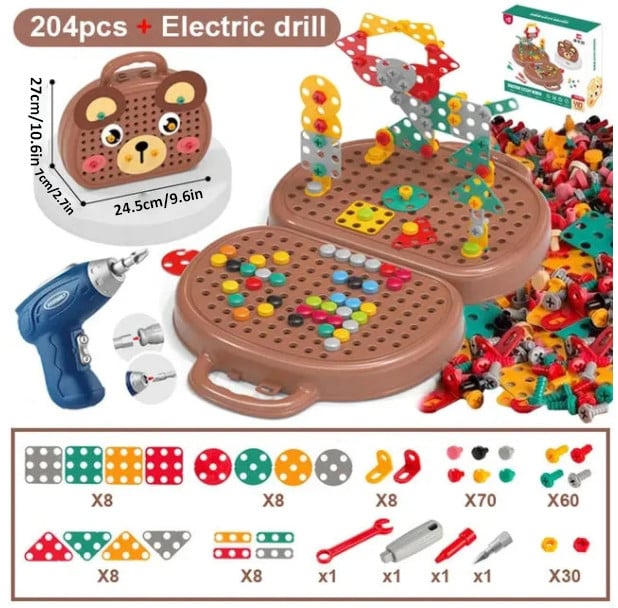Montessori Toy Set Toolbox Educational Play Set