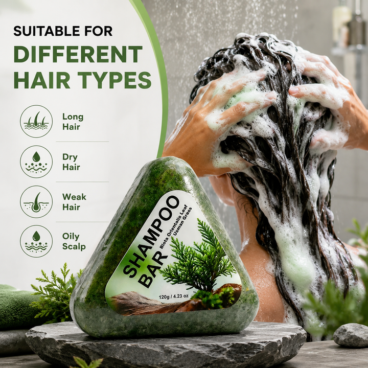 Shampoo Bar for Hair Growth Anti-Hair-Loss Oil Control Organic Natural Soap