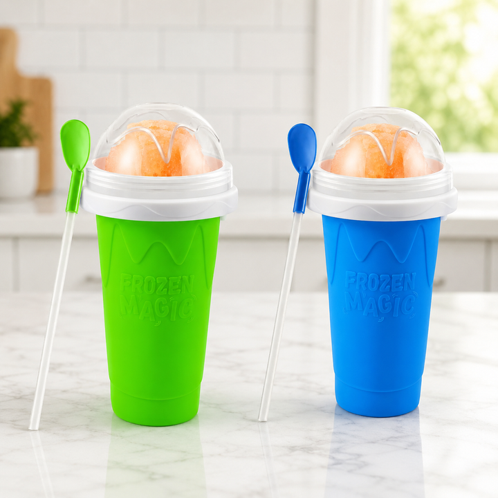 Slushy Maker Cup Portable Squeeze Bottle Quick Frozen Ice Cream Kids Gift
