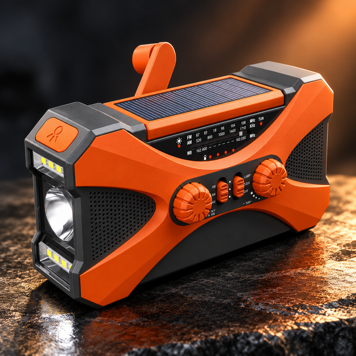 Wind Up Emergency Radio Heavy Duty 10000mAh NOAA Flood Light SOS