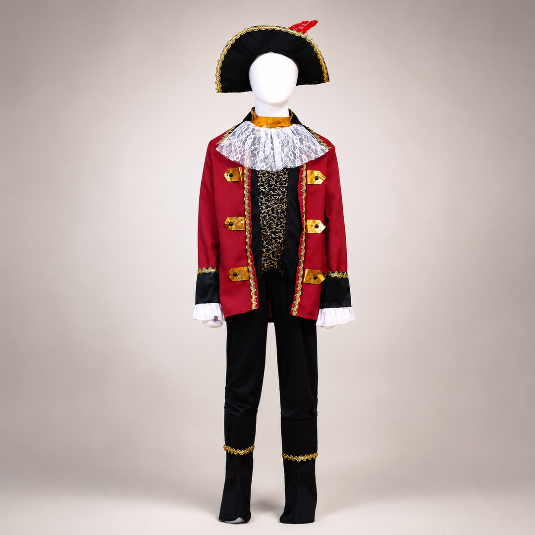 Pirate Captain Costume for Kids Halloween Costume with Hat