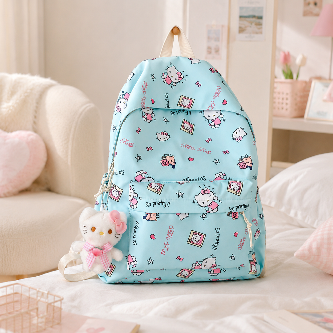Girls Hello Kitty School Backpack, Large Capacity