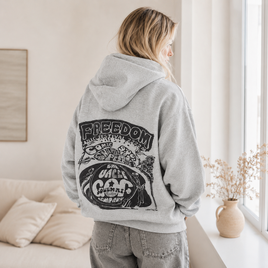 Vintage Festival Graphic Freedom Hoodie Unisex Sweatshirt
