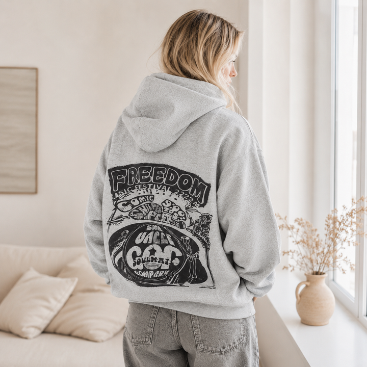 Vintage Festival Graphic Freedom Hoodie Unisex Sweatshirt