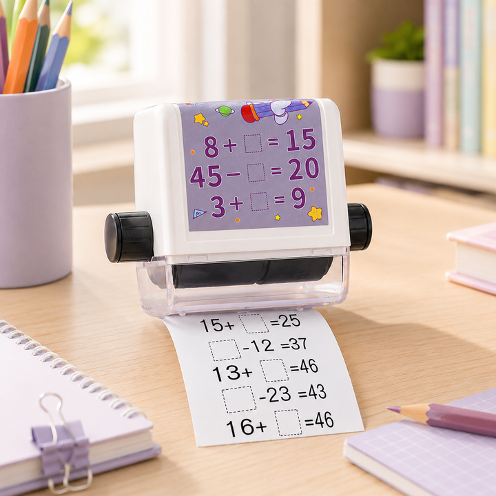 Addition Subtraction Math Practice Roller Stamp for Kids