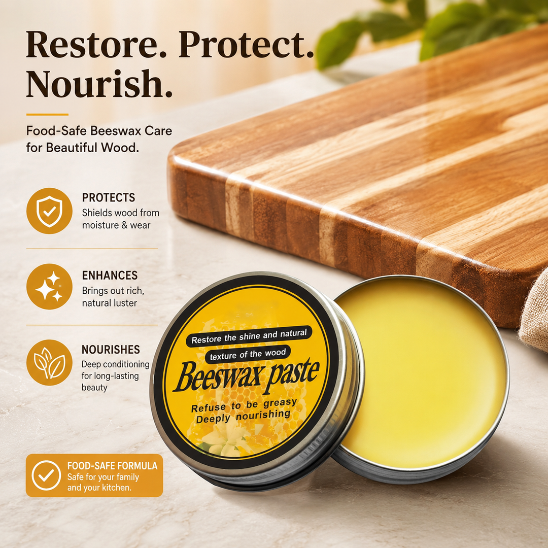 Cutting Board Wax Beeswax Wood Conditioner Polish for Butcher Block &amp; Utensils