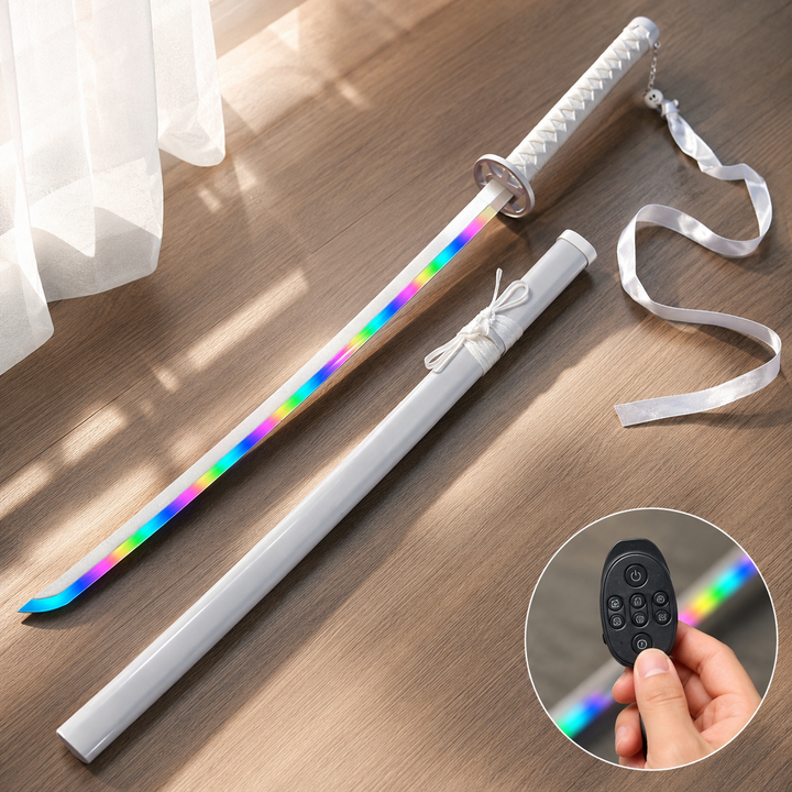 Demon Slayer Nichirin-Style Light-Up Cosplay Prop with Sheath