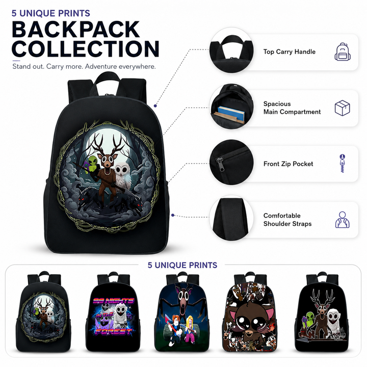 99 Nights in the Forest Unisex Kids School Backpack