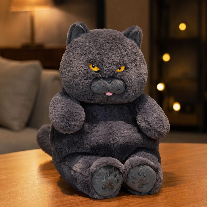 Chubby British Shorthair Cat Plush Soft Stuffed Kids Gift