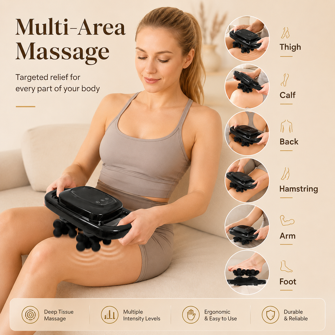 Massage Gun Deep Tissue 22 or 8 Head Electric Percussive Full Body Pain Relief