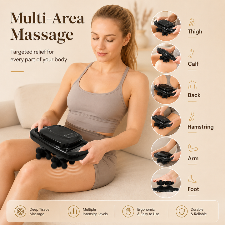 Massage Gun Deep Tissue 22 or 8 Head Electric Percussive Full Body Pain Relief