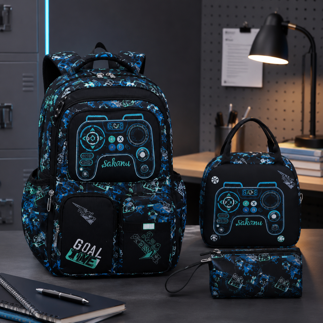 Camouflage Graffiti 3 In 1 Kids School Backpack Primary Boys Girls