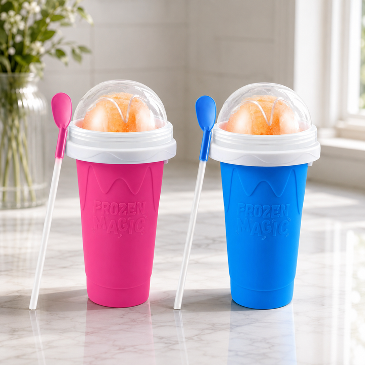 Slushy Maker Cup Portable Squeeze Bottle Quick Frozen Ice Cream Kids Gift
