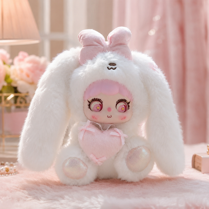 Cute Rabbit Ear Doll Plush Keychain Pendant Bag Charm Gift
