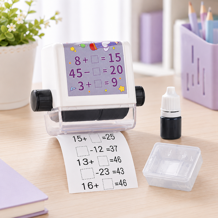 Addition Subtraction Math Practice Roller Stamp for Kids