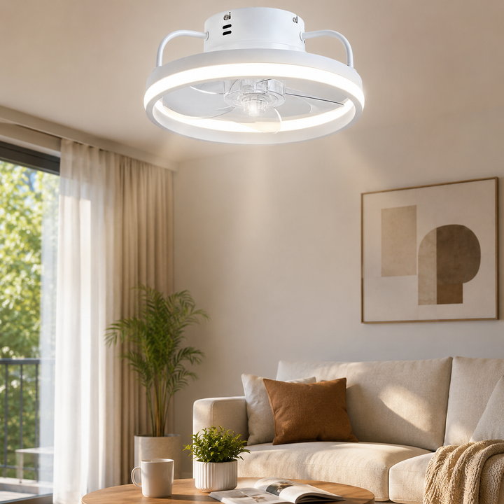 55W Ceiling Fan with LED Light Remote Bedroom 34cm 4 Styles