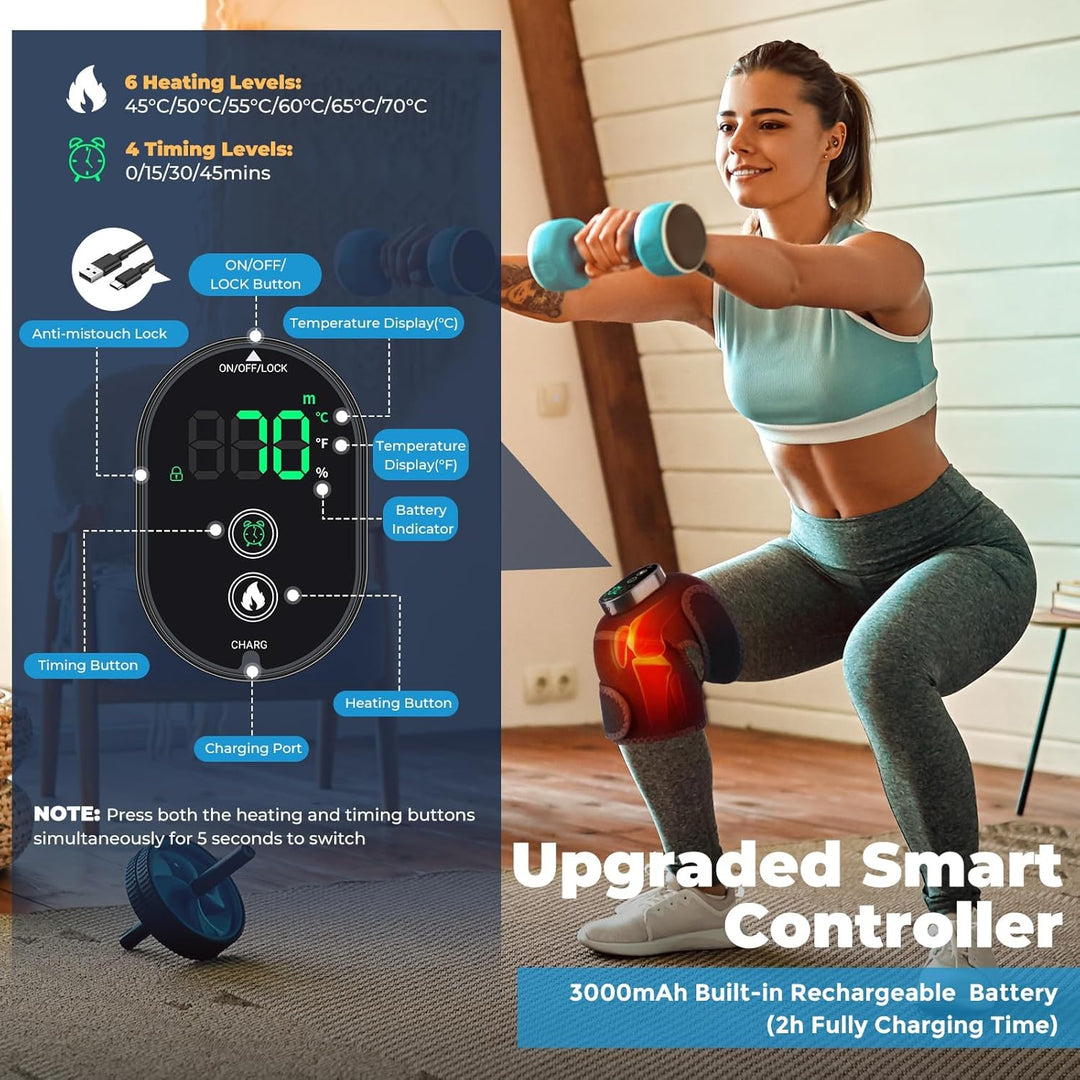 Wireless Knee Heat Therapy Wrap Rechargeable