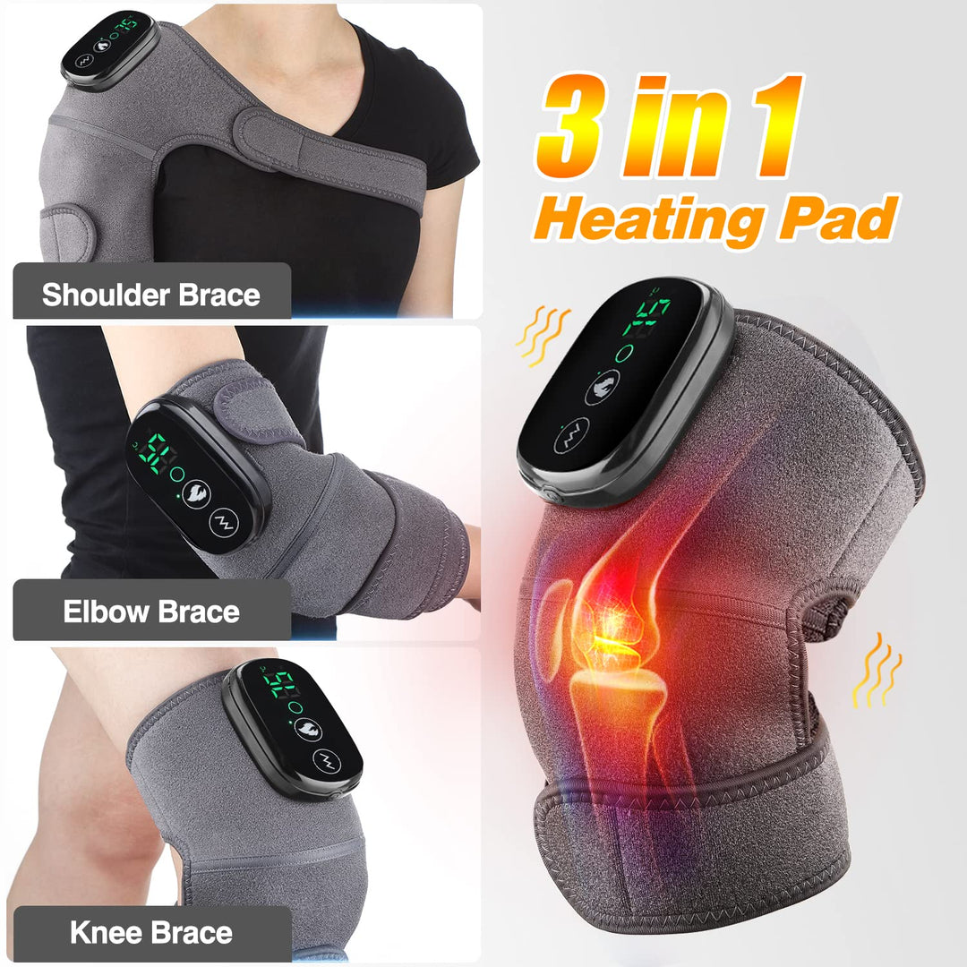 Heated Knee Massager Therapy Device 3-in-1