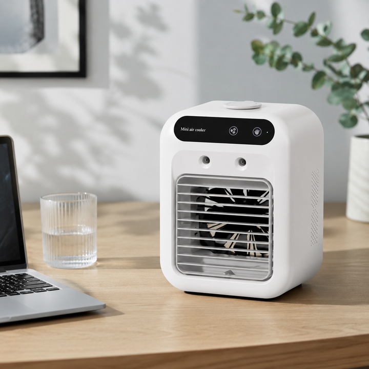 Mini USB Portable Air Conditioner Quiet Desk Fan Humidifier Spray Tabletop