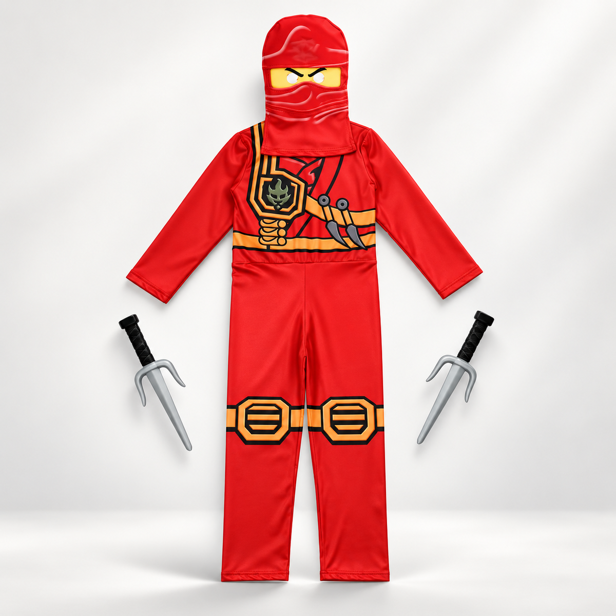 Boys Ninja Warrior Costume with Sai Weapons Halloween Dress Up Set