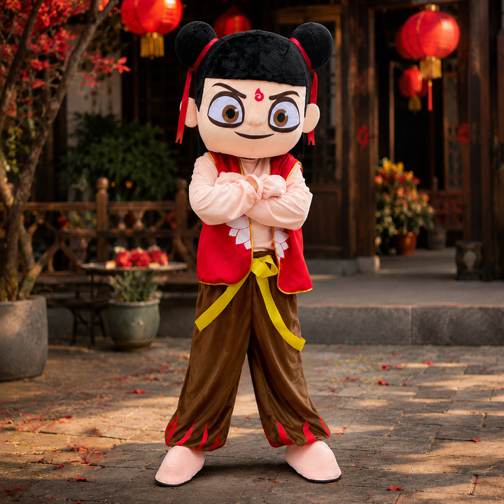 Nezha Warrior Boy Mascot Costume Full Body Costume