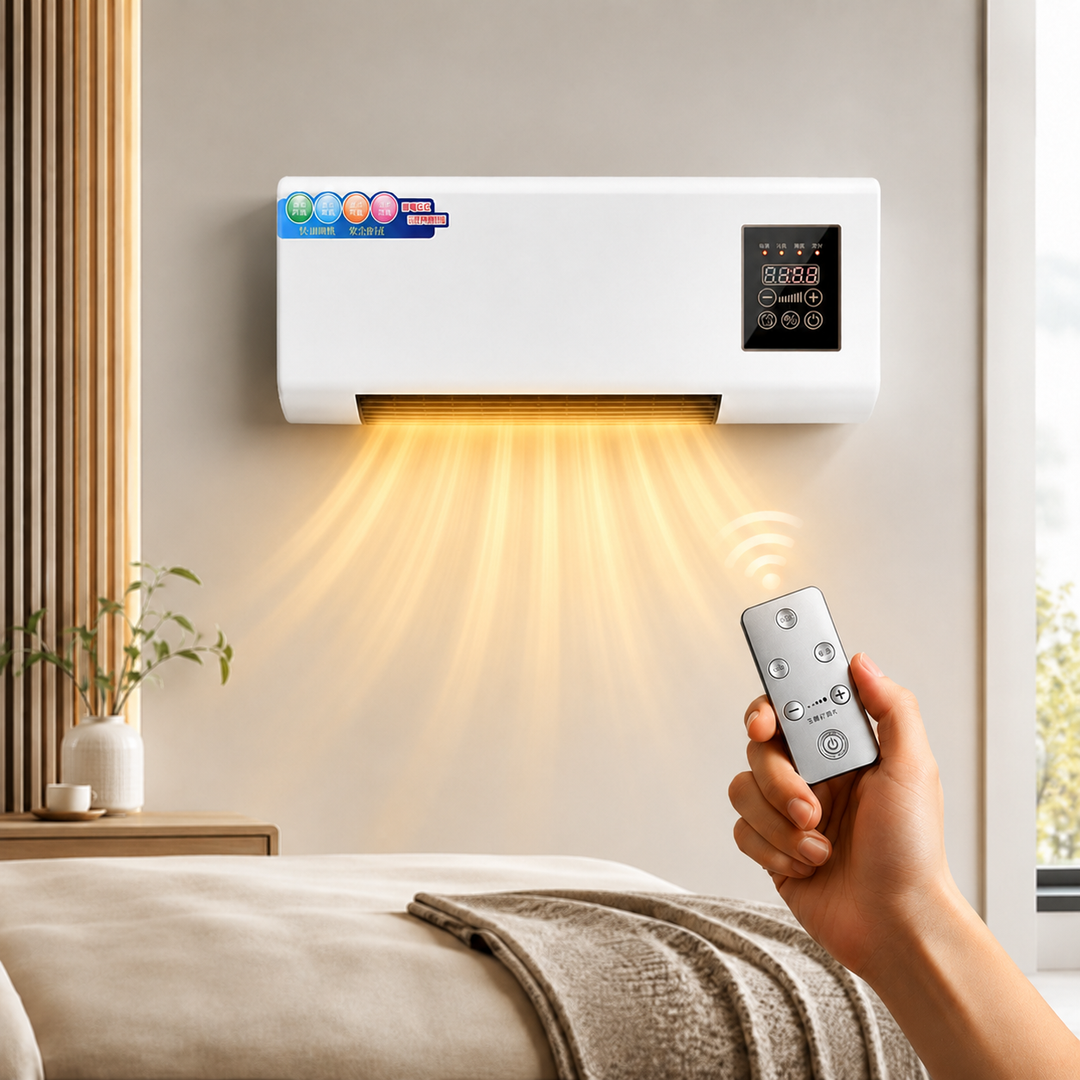 Portable Space Heater Compact Fan Heater  Bathroom Bedroom Office