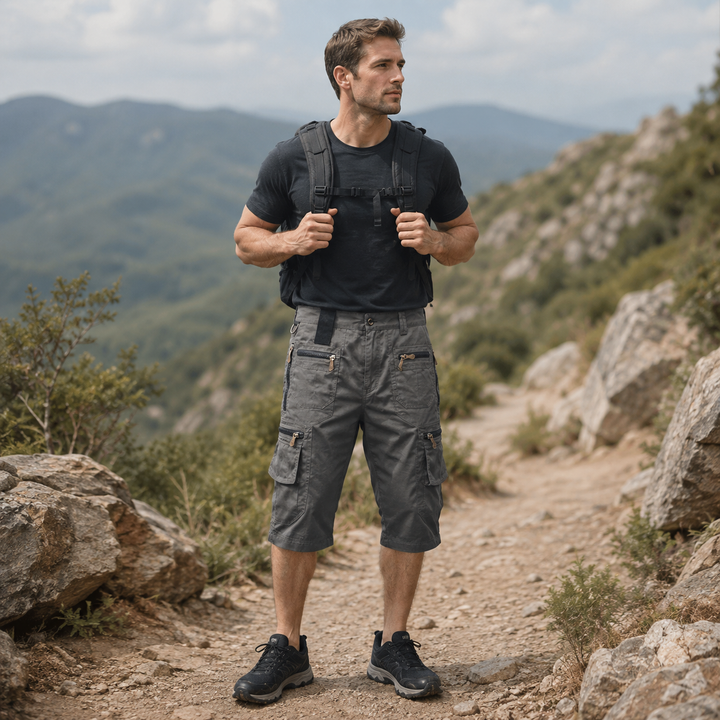 Cargo Shorts for Men Outdoor Hiking Shorts with Multiple Pockets