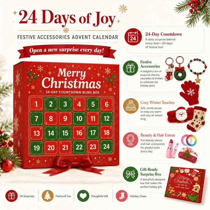 Christmas Advent Calendar Gift Set for Girls 24-Day Countdown