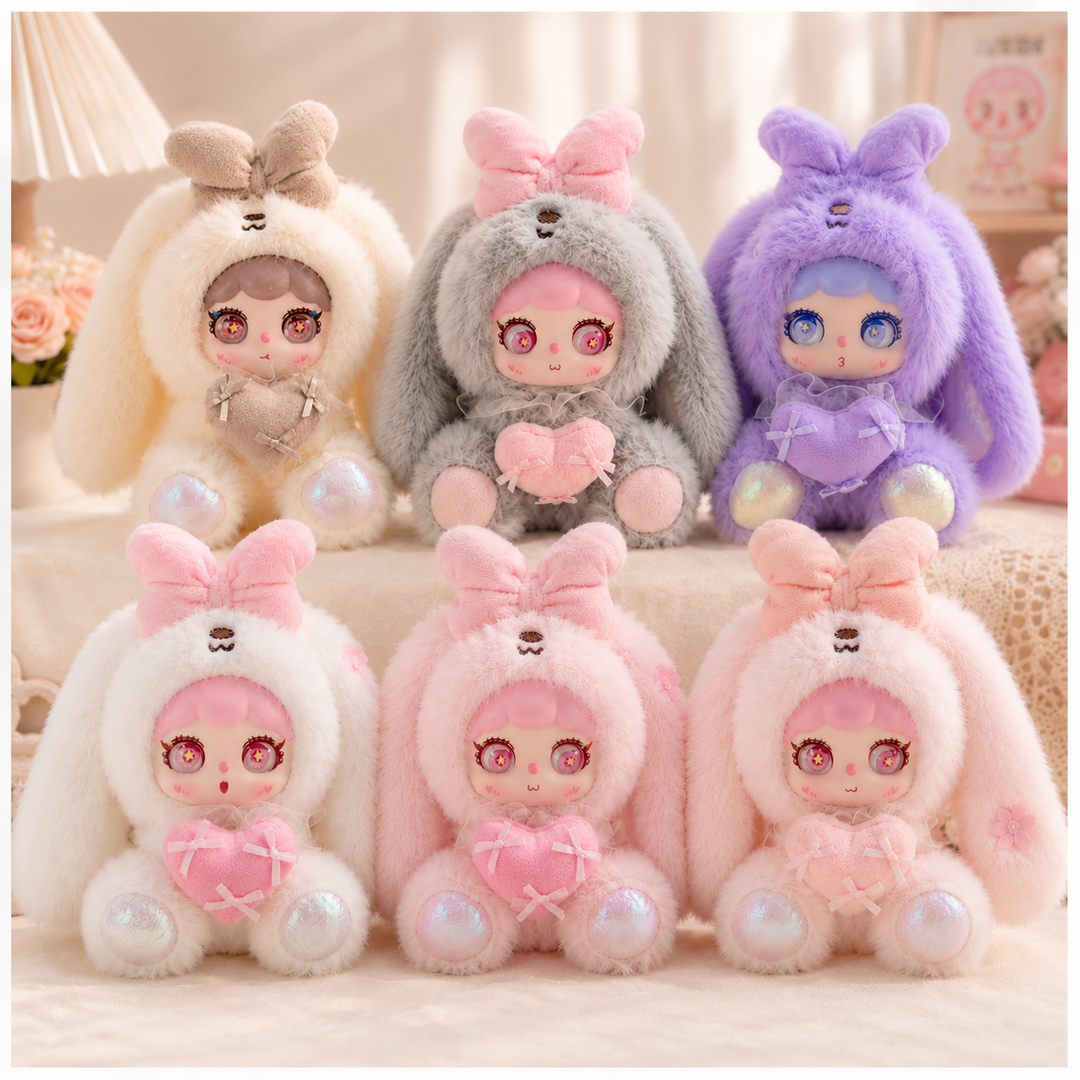 Cute Rabbit Ear Doll Plush Keychain Pendant Bag Charm Gift