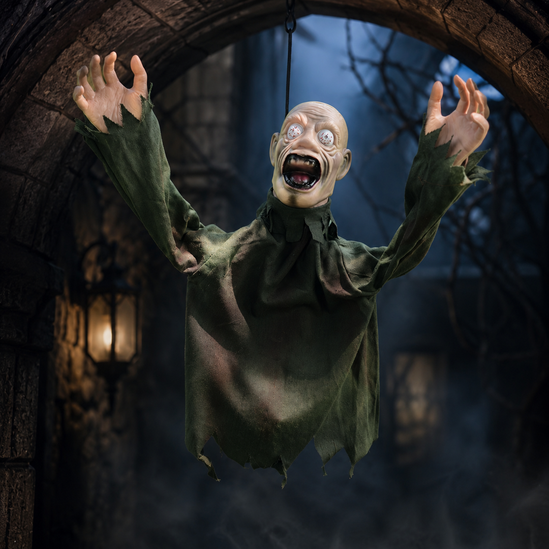 Hanging Zombie Prop Halloween Decoration Swinging Ghost