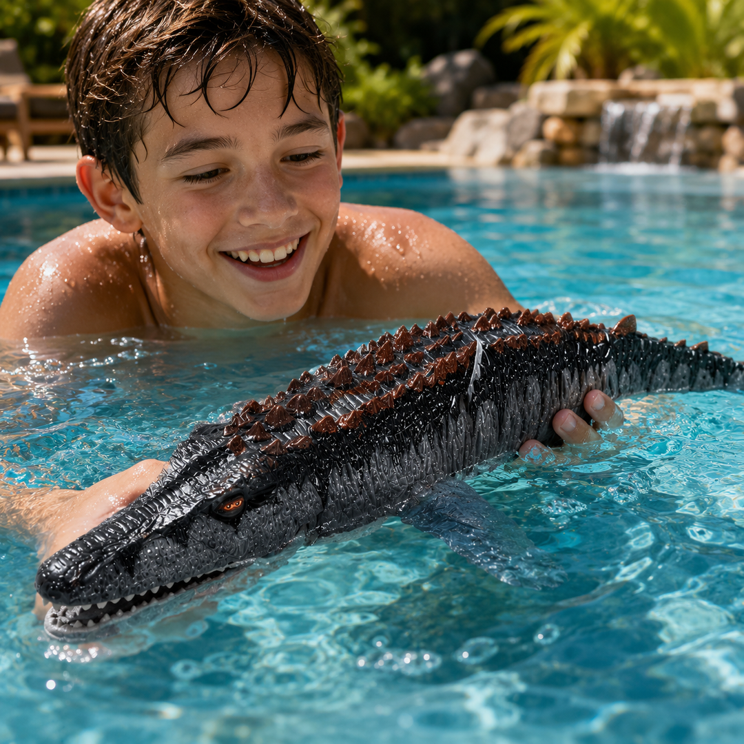RC Mosasaurus Pool Toy Remote Control Sea Dinosaur Water Splash Outdoor Gift